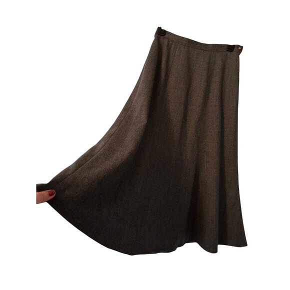 Susan Bristol Womens 10P Gray Wool A Line Long Skirt Preppy Academia - Picture 3 of 12